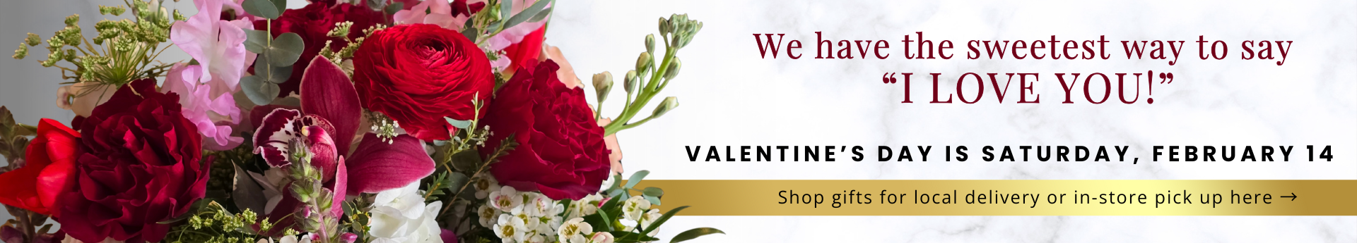 Local Valentine's bouquets delivered to Annapolis Maryland
